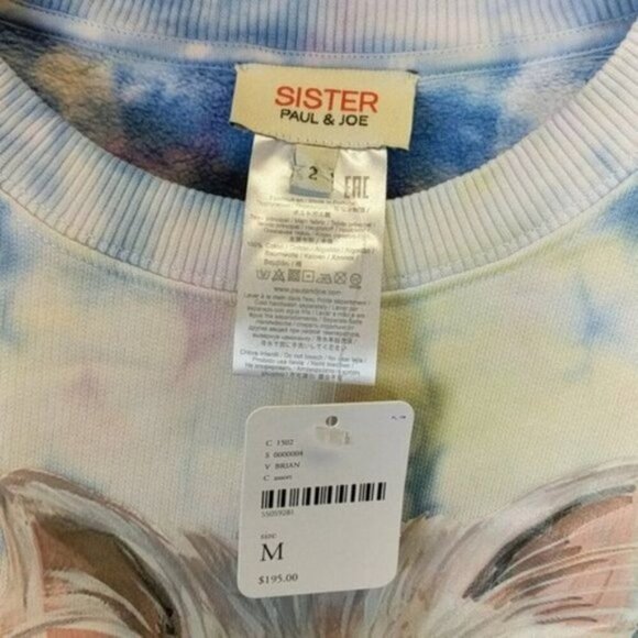 Free People Paul & Joe Brian Tie Dye Kitty Sweatshirt - Picture 6 of 6